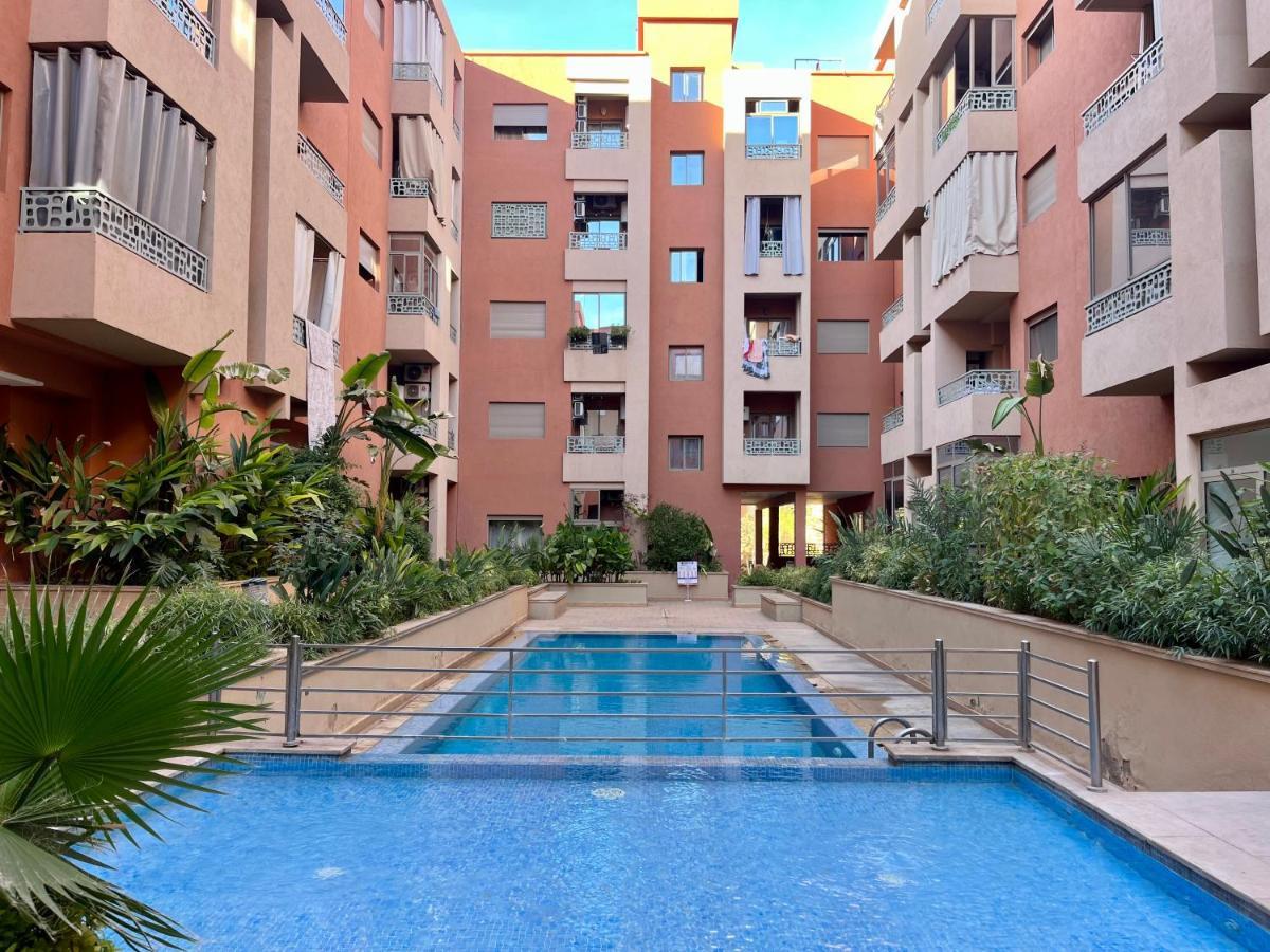 Bel Appartement A Marrakech En Residence Avec Piscine - Fibre & Netflix Marrákes Kültér fotó